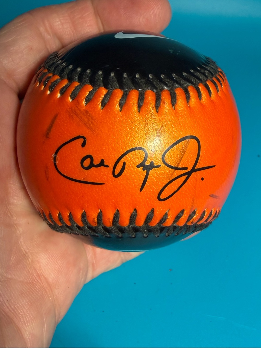 Nike Orange & Black Baseball - Reproduction Cal Ripken, Jr. Signature